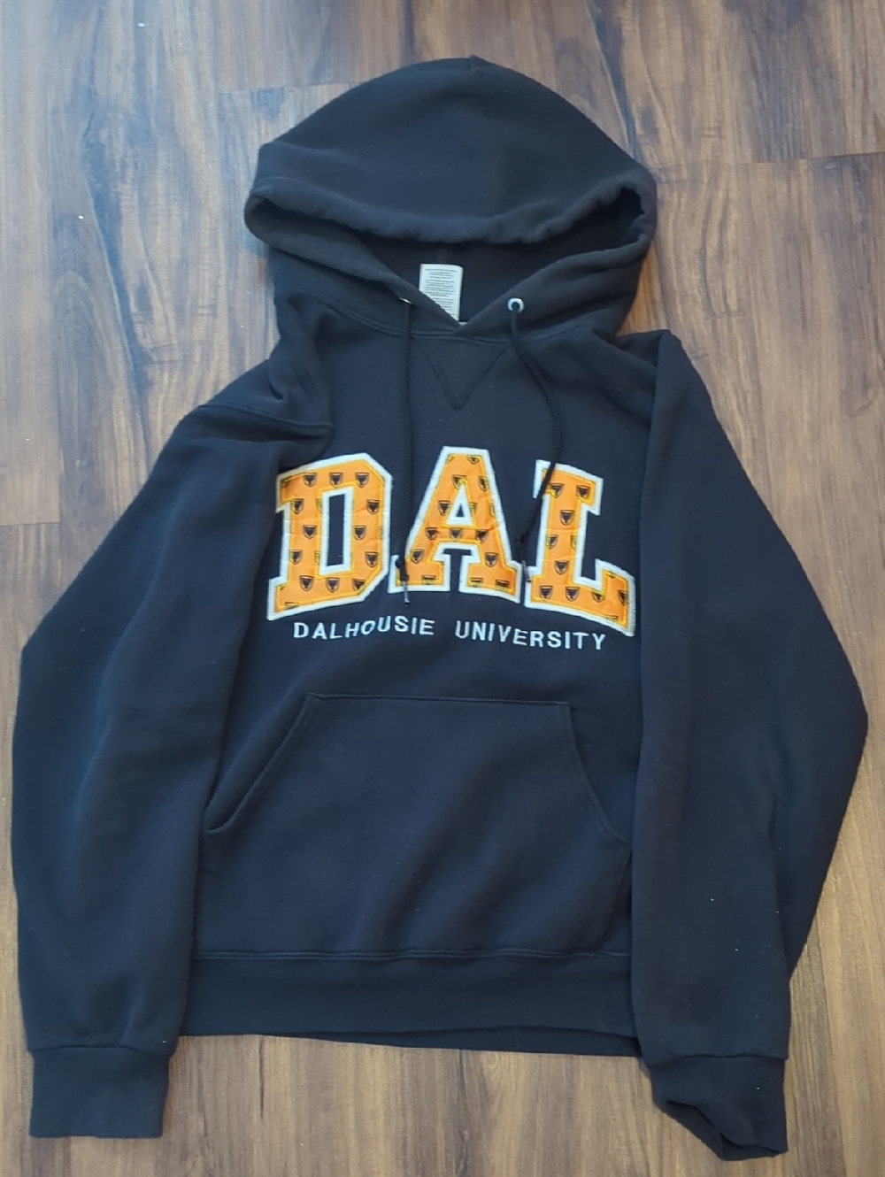 Russell Athletic Black Hoodie with Orange DAL Applique